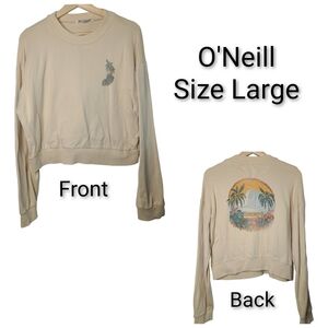 O'Neill Womens Pullover Fleece Long Sleeve Sweatshirt size Large